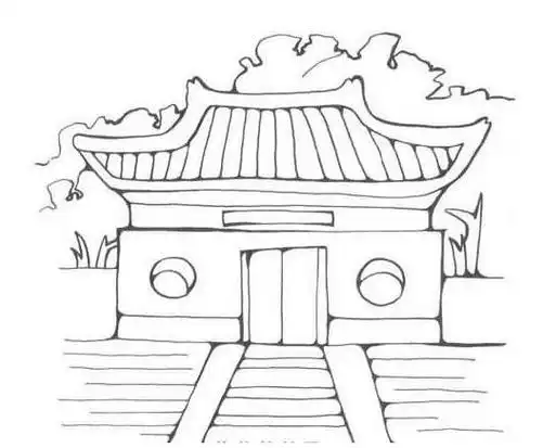 寺庙简笔画怎么画图案简笔画寺庙的简笔画雷音寺怎么画简笔画教你画小