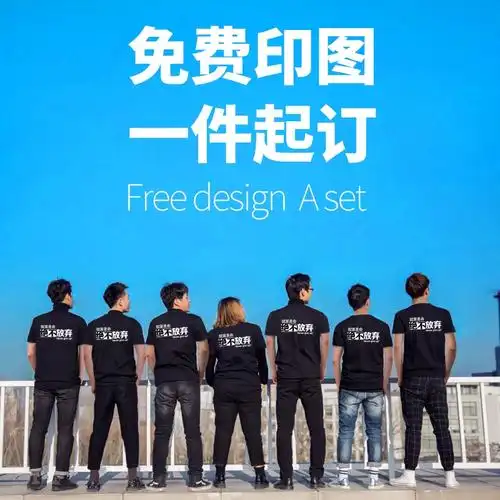 diy印字图logo短袖私人订做纯棉衣服团建定制t恤工作服文化广告衫