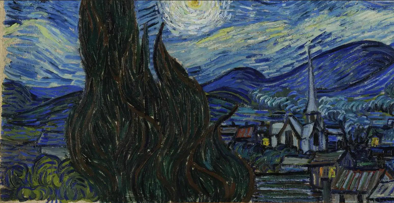 《星月夜》梵高作品细节赏析