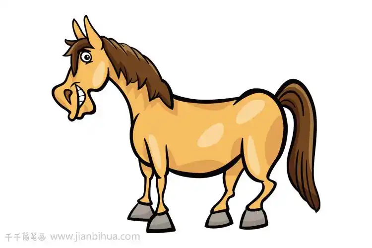 儿童亲子学画 马的画法_马简笔画