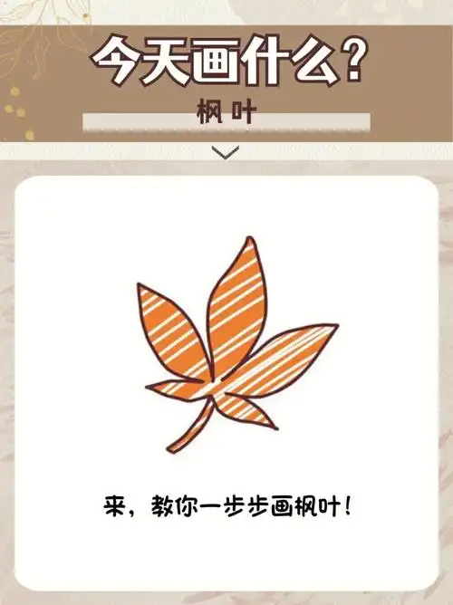 78教你简笔画枫叶儿童简笔画教程