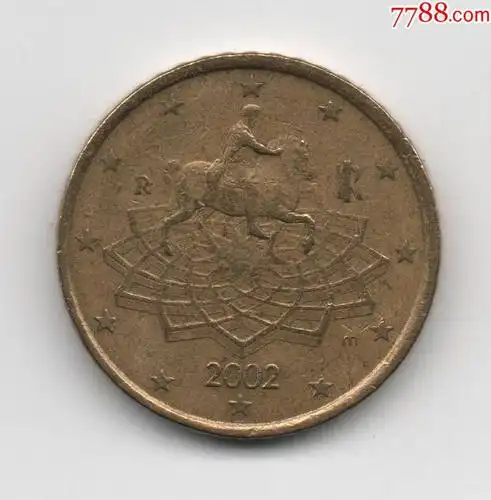 外国硬币-50欧分-意大利-2002年_外国钱币_图片价格_收藏鉴定_7788