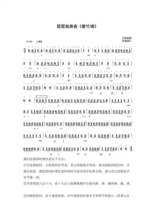 琵琶独奏曲紫竹调