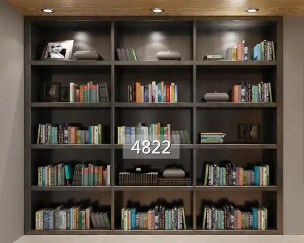 书架3d背景布高清3d主播背景布书房书柜书架抖音短视频网红直播摄影