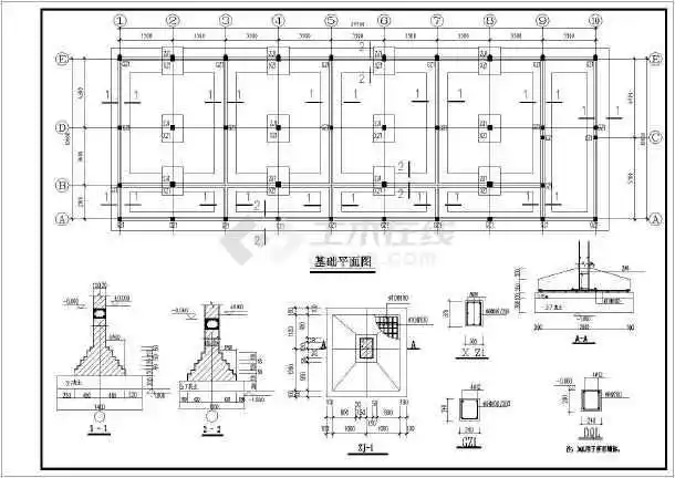 砖混结构住宅楼结构施工图(二层条形基础)二层砌体结构独立基础住宅楼