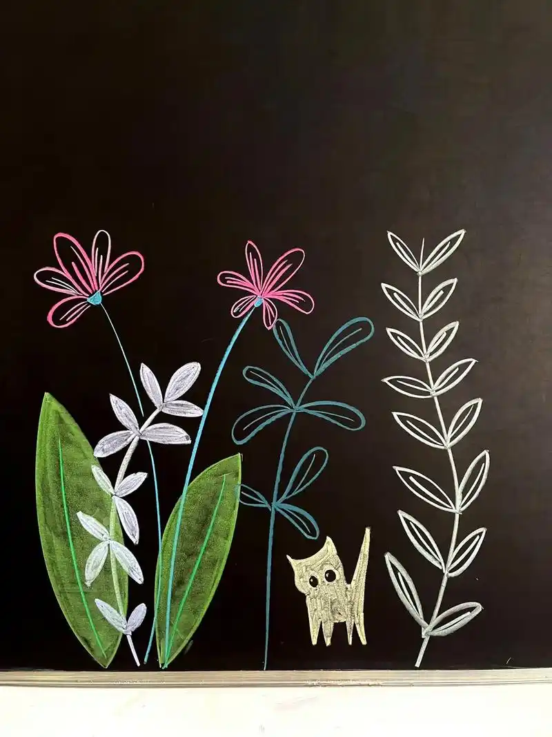 粉笔画 #黑板报粉笔画 #画画其实很简单 - 抖音