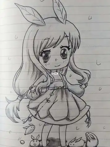 卡通人物 可爱 铅笔画 线稿画画 绘画 速写让你回忆起用铅笔画漫画