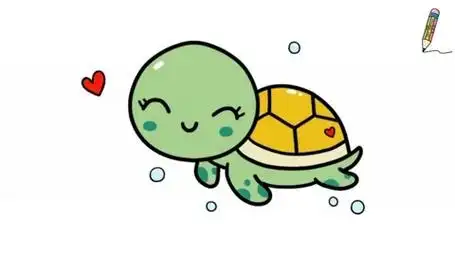 怎么画彩色简笔画乌龟?一步一步教你,小朋友们跟着视频学起来吧