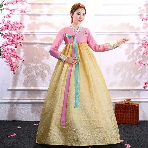 新款韩国传统大长今宫廷古装朝鲜族民族服装成人舞蹈表演服韩服女