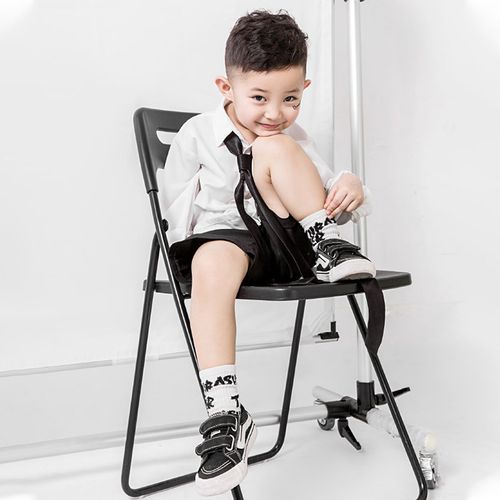 儿童摄影男童衬衫艺术照写真主题服装中小童个性宝宝拍照衣服潮款