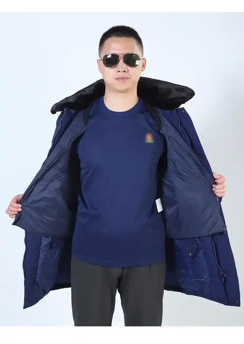 消防备勤大衣火焰蓝冬季防寒棉衣专职消防救援备勤寒消防棉大衣