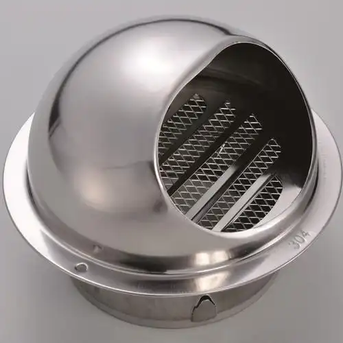 不锈钢风帽_劳芳304不锈钢加厚风帽外墙防雨防风罩管道排风口4寸6寸