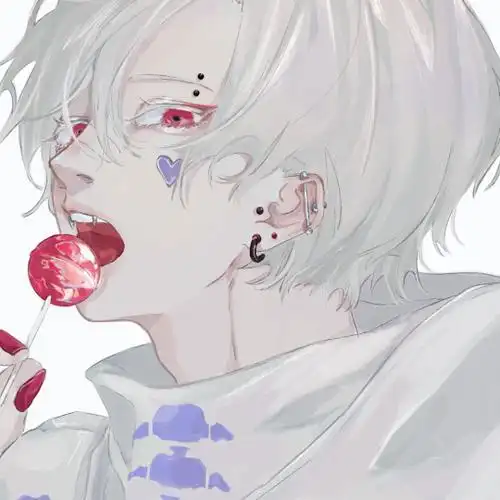 二次元炫彩霓虹头像男