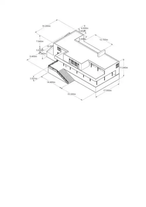 吐根哈特别墅平面图剖面图模型