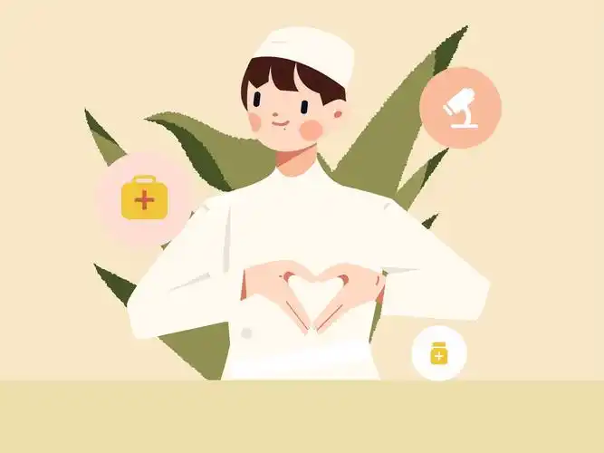 文艺的医生呵护病人矢量创意互联网插画