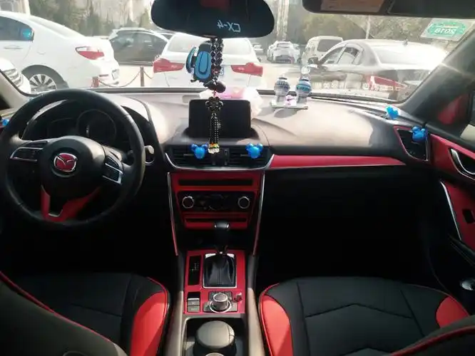 适用1617款马自达cx4碳纤维内饰贴纸改装中控档位改色膜