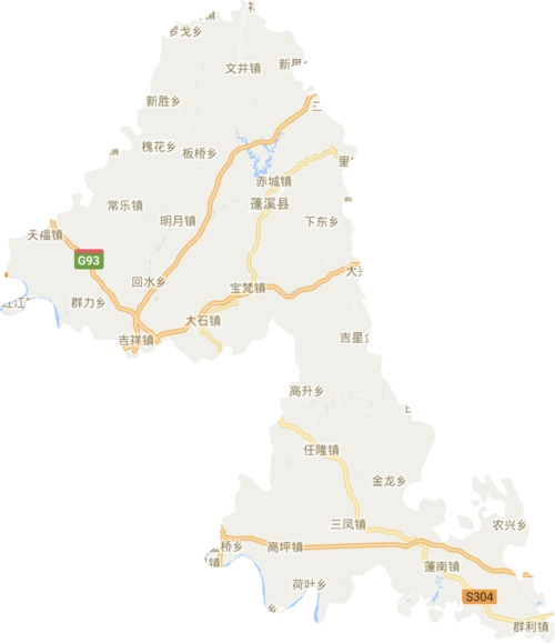 蓬溪县高清电子地图,蓬溪县高清谷歌电子地图