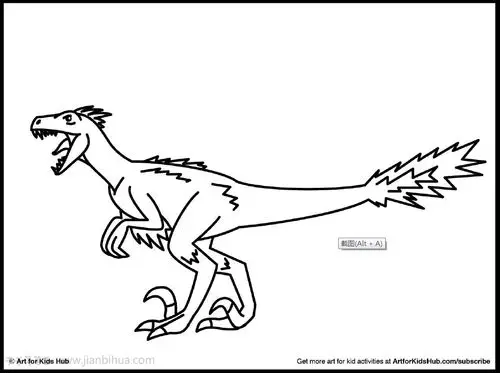 犹他盗龙简笔画