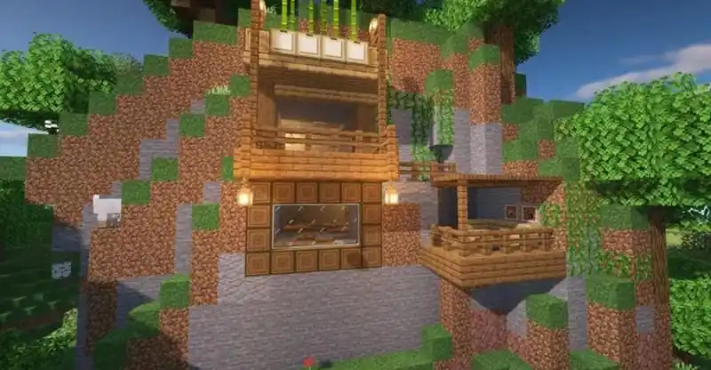 我的世界山洞小屋怎么做山洞中的温馨小屋