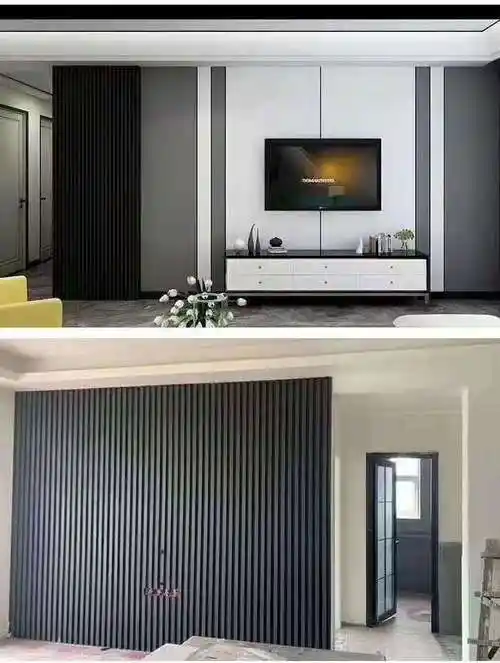 现货供应实木格栅免漆护墙板木饰面凹凸网红格栅电视背景墙隔断 中国