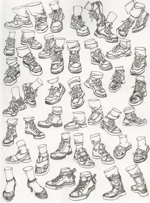 送你一百双鞋子的范画,拿去练!