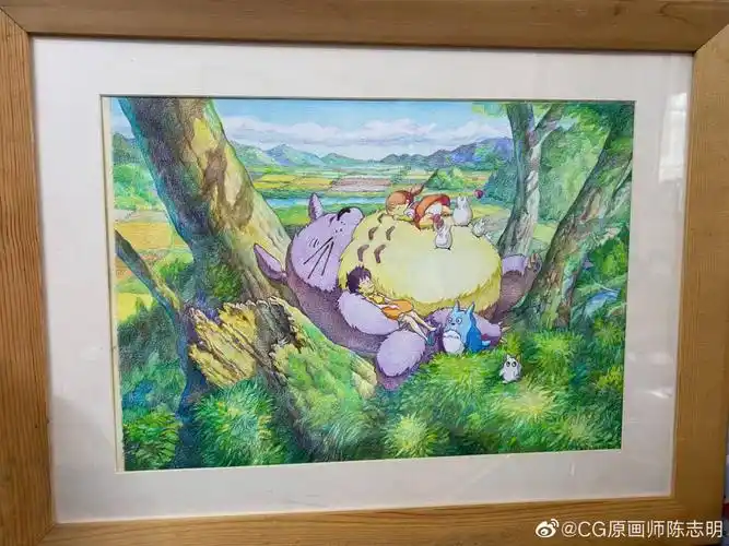 彩铅画龙猫创作