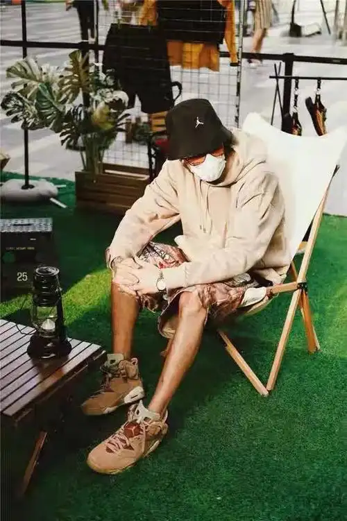 travis scott仙人掌高街oversize卫衣秋冬季加绒连帽外套男女 小麦色