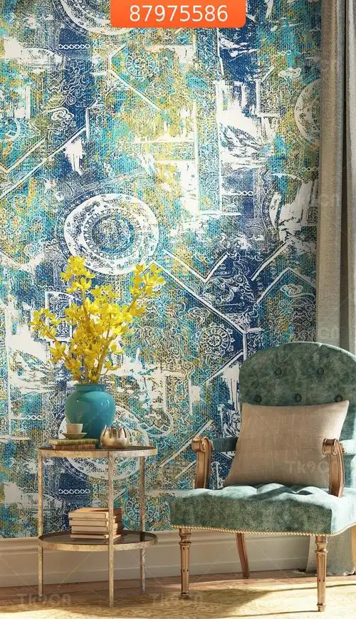 欧式复古花纹图案无缝壁纸设计墙纸图案墙布