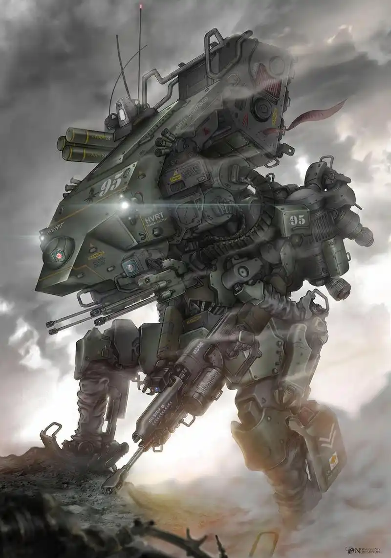 很棒的一组机械机甲插画作品!欣赏金属大块头带来的独特美感!