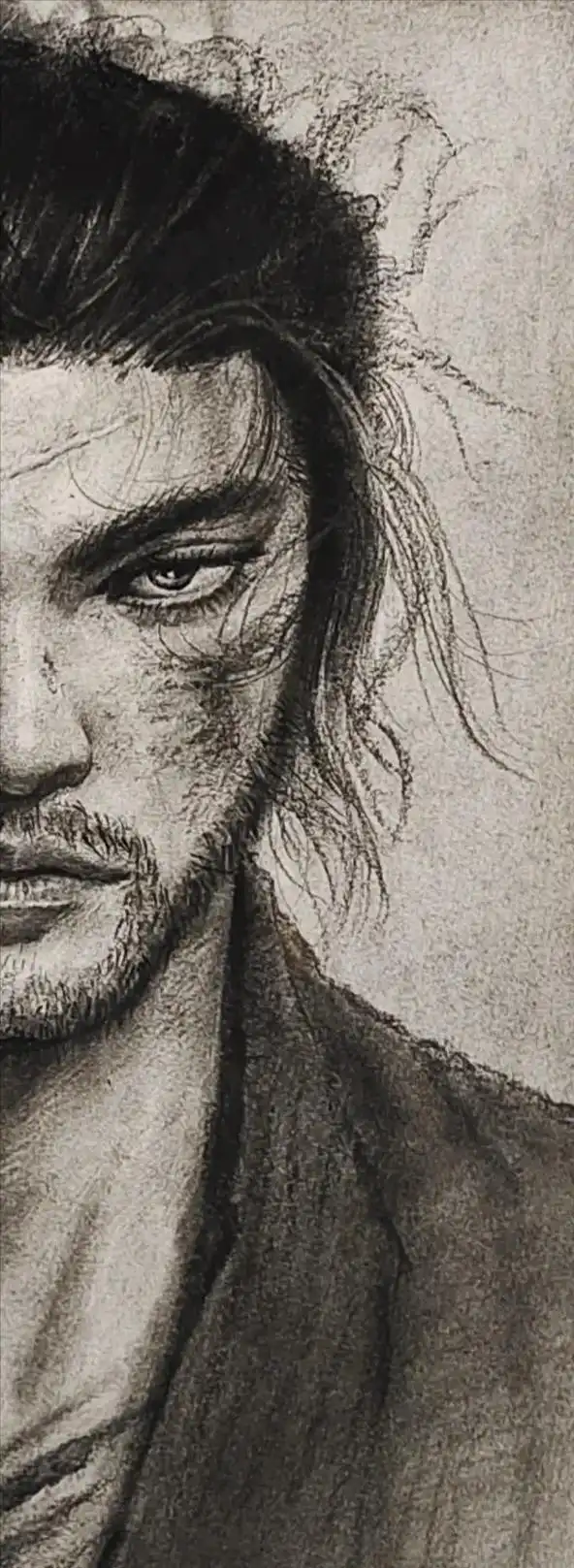 宫本武藏#素描 #画画 #手绘  - 抖音