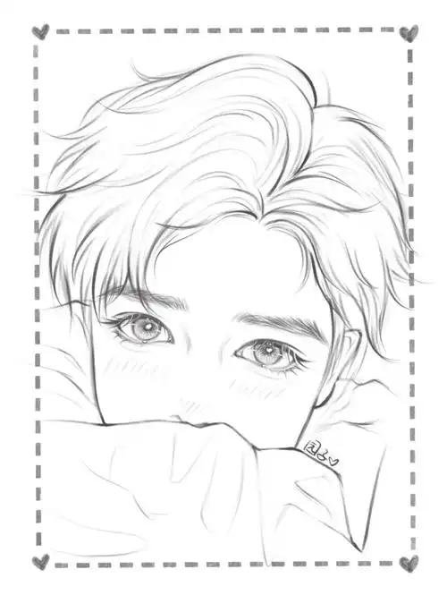 procreate肖战线稿26100