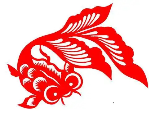 鱼剪纸底稿图案电子版手工红宣刻纸图样模板镂空窗花学生作纯手工鱼