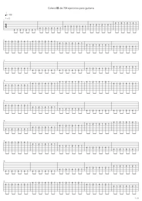 爬格子45分钟爬格子吉他谱