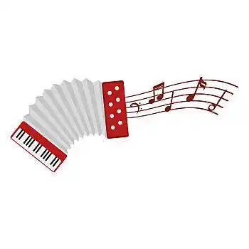 手风琴,器具,隔绝,象征,矢量,插画,设计