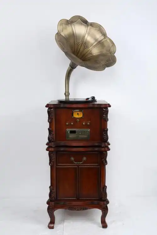 至臻复古仿古老上海留声机 带usb多功能电唱机 lp黑胶唱片机礼品