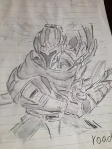 王者荣耀白起简笔画步骤