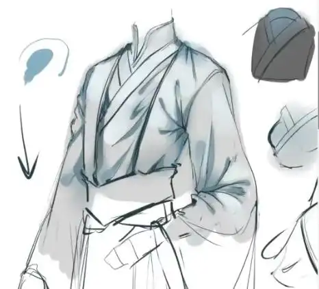 整体服装褶皱的详细刻画黑沢芥子绘画教程