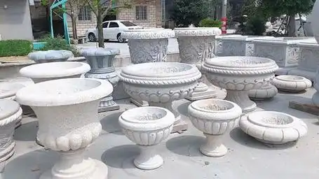 小区别墅园林景观石雕石材花钵花盆(多图)
