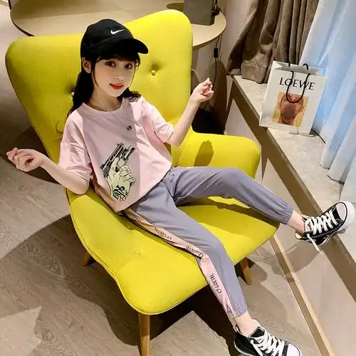 女童夏装套装2020新款儿童装洋气网红13岁女孩夏季中大童女装时髦