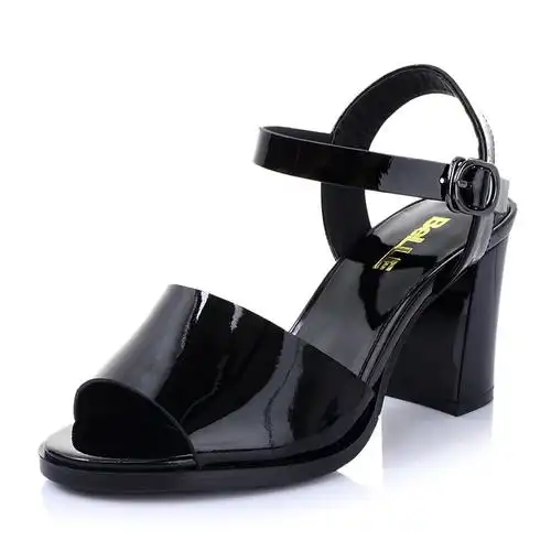 belle 百丽 百丽夏季黑牛皮女凉鞋 791-2bl5