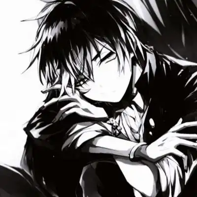 二次元黑白丧系动漫男头/我们早就不是彼此记忆里的那个人了