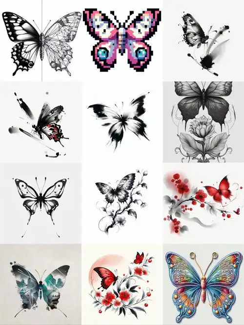 "蝴蝶纹身手稿"纹身手稿分享