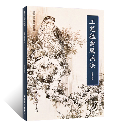 中国名家画法解读 工笔猛禽鹰画法 没骨工笔花鸟画绘画技法禽鹰临摹画