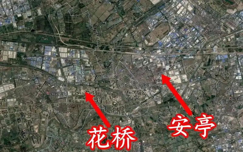 从卫星地图看昆山花桥与上海安亭镇无缝对接未来不可限量