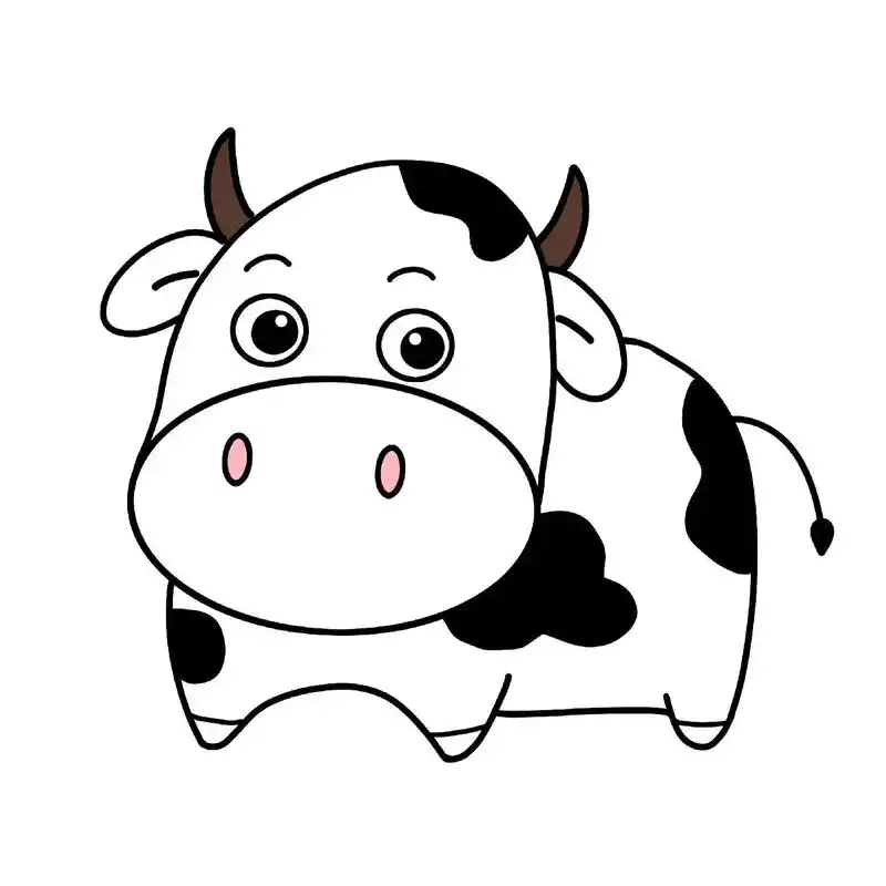 动物 #牛 #简笔画 - 抖音