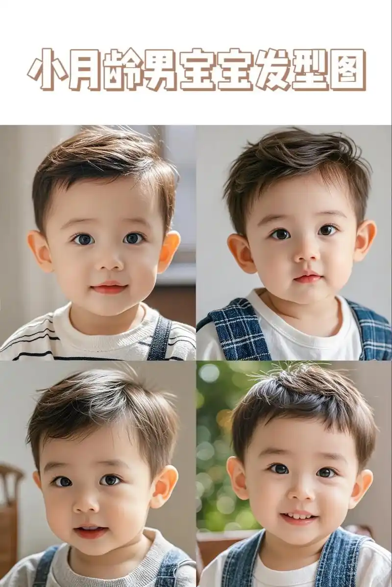 今日份可爱男宝宝发型,简直萌化了.让我们用这可爱的发型,为男