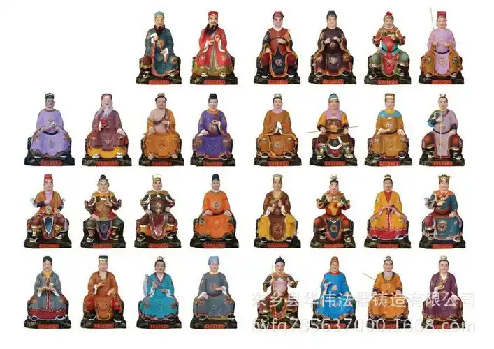 木雕贴金六十太岁神像 玻璃钢彩绘六十甲子神像,批发六十甲子像