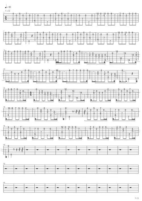 franciscotorrega泪吉他谱