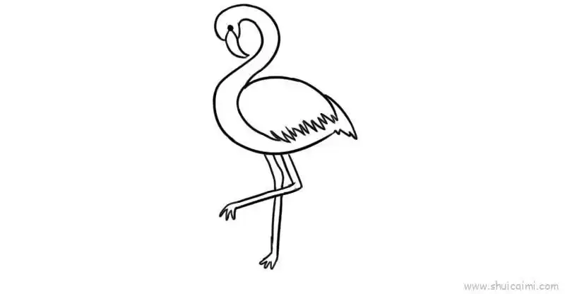 火烈鸟儿童画怎么画 火烈鸟简笔画简单