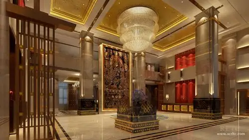 酒店大厅背景墙 酒店大厅设计装修